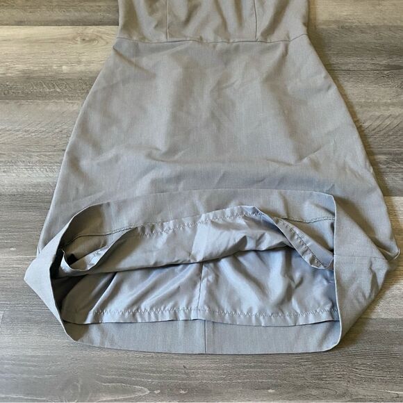 J. Crew Ruffle Dress Grey Preppy Minimalist 4 Feminine - Picture 7 of 12